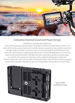 Amazon.com: FEELWORLD F5 PRO V4 6 Inch Camera Field Monitor